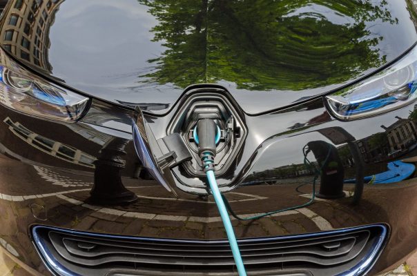 electric car being charged