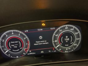 vw golf dash with engine light on
